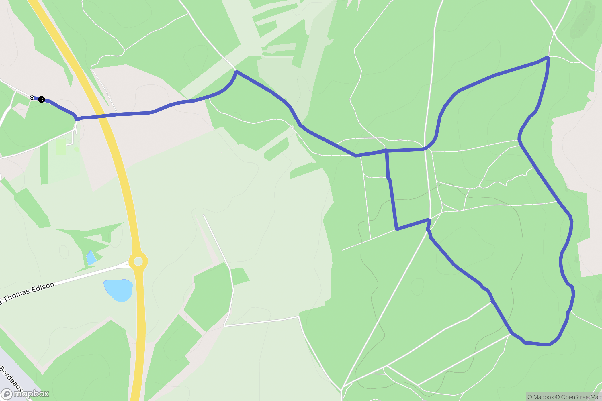 Yutz : carte du parcours de randonnée - France