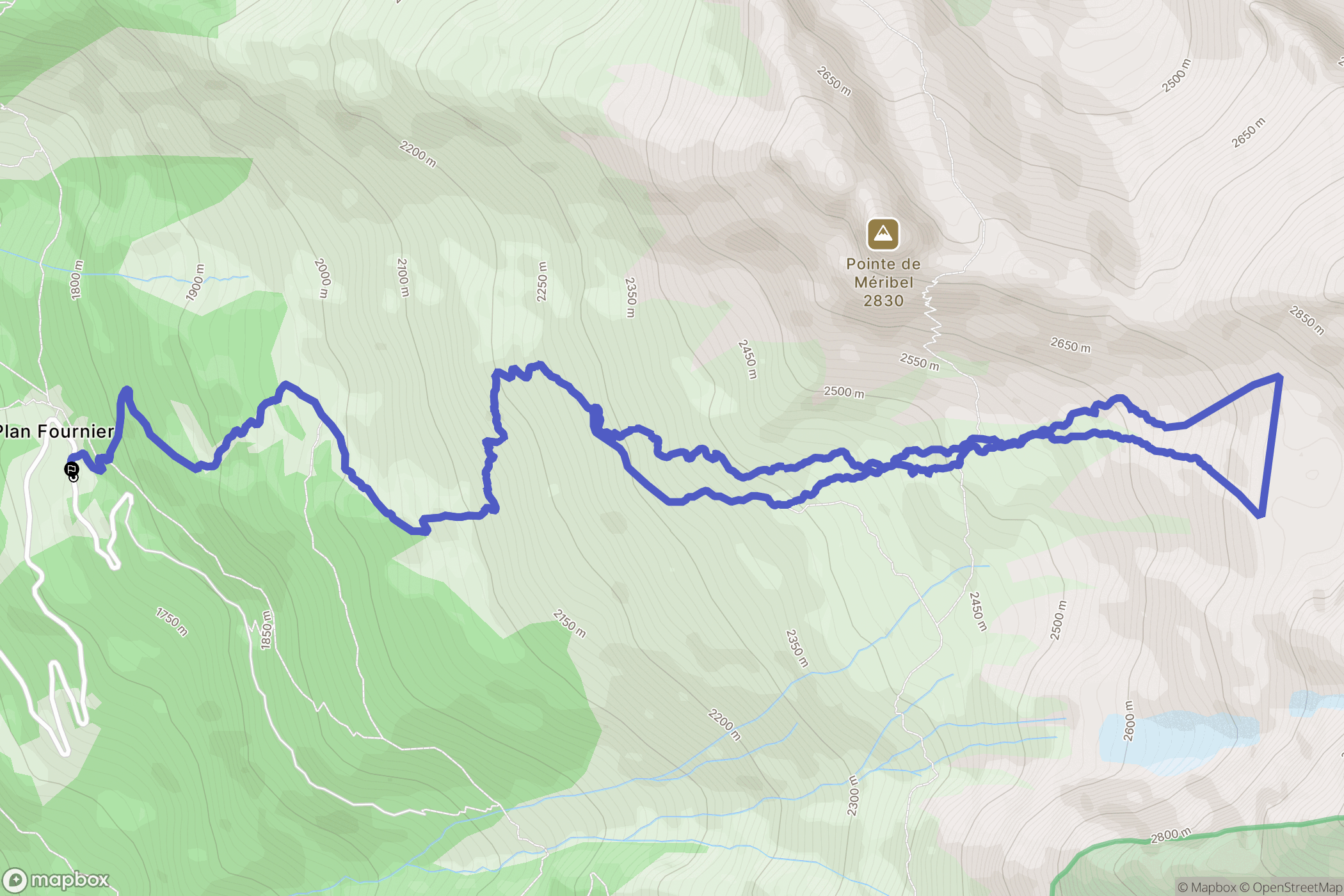 Planay : carte du parcours de randonnée - France