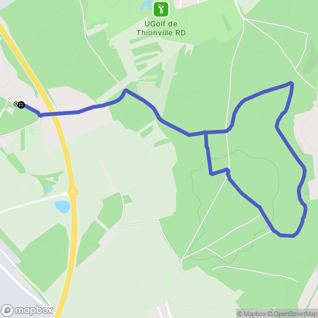 Yutz : carte du parcours de randonnée - France