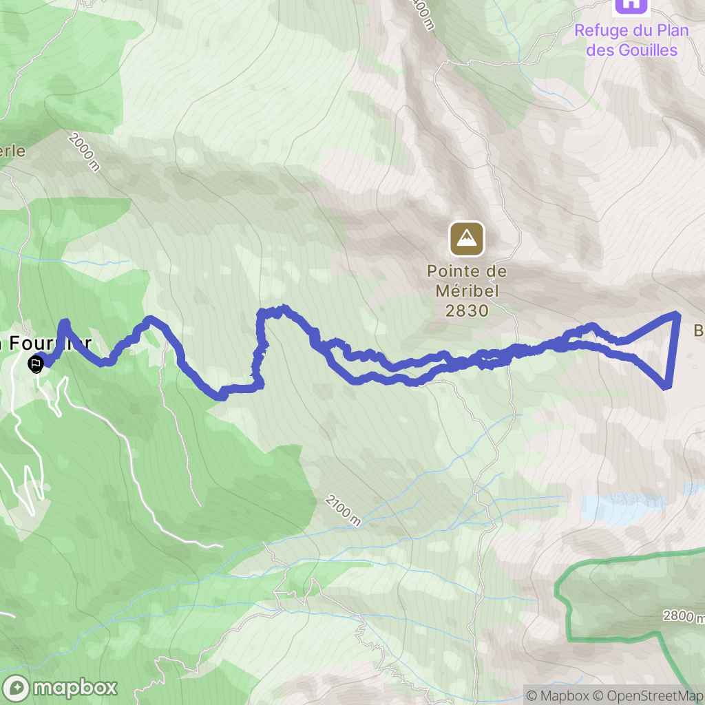 Planay : carte du parcours de randonnée - France