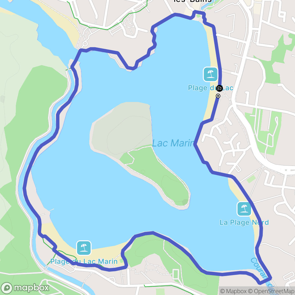 Vieux-Boucau-les-Bains : carte du parcours de randonnée - France