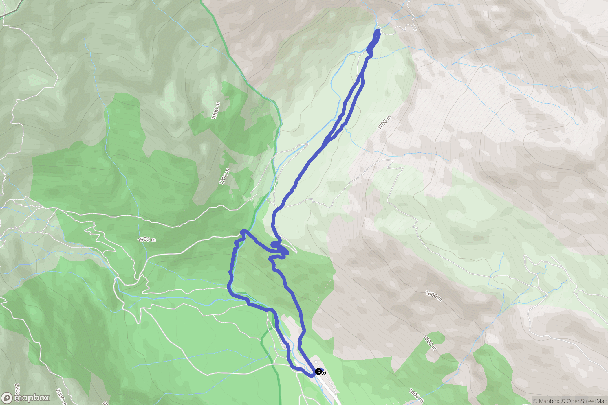 Espierba : carte du parcours de randonnée - Spain