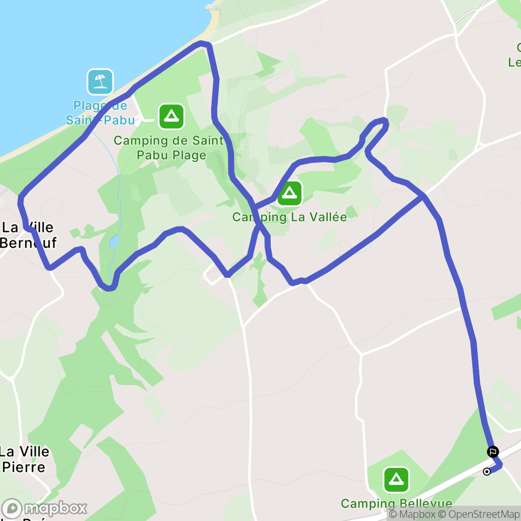 Erquy : carte du parcours de randonnée - France