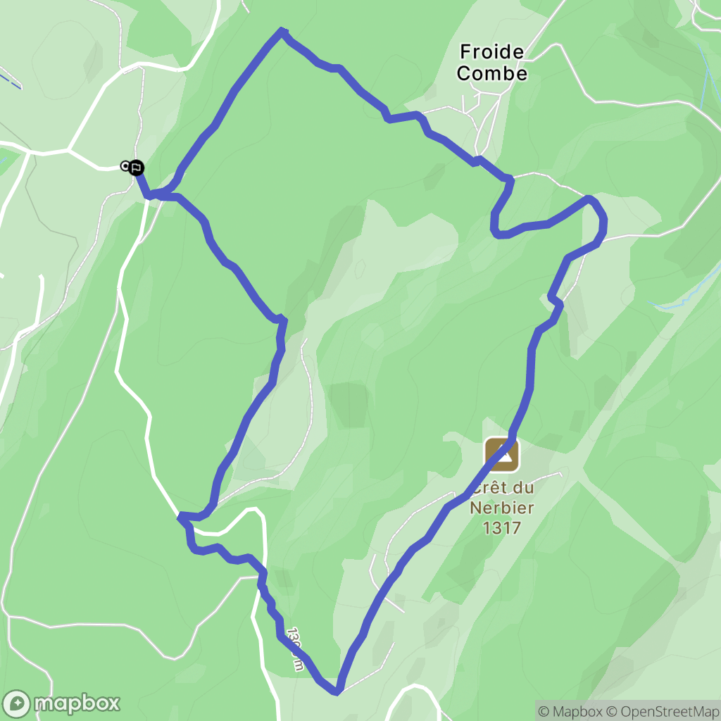 La Pesse : carte du parcours de randonnée - France
