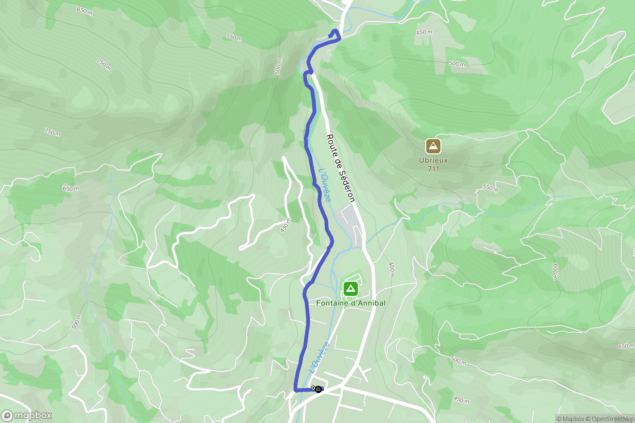 Buis-les-Baronnies : carte du parcours de randonnée - France