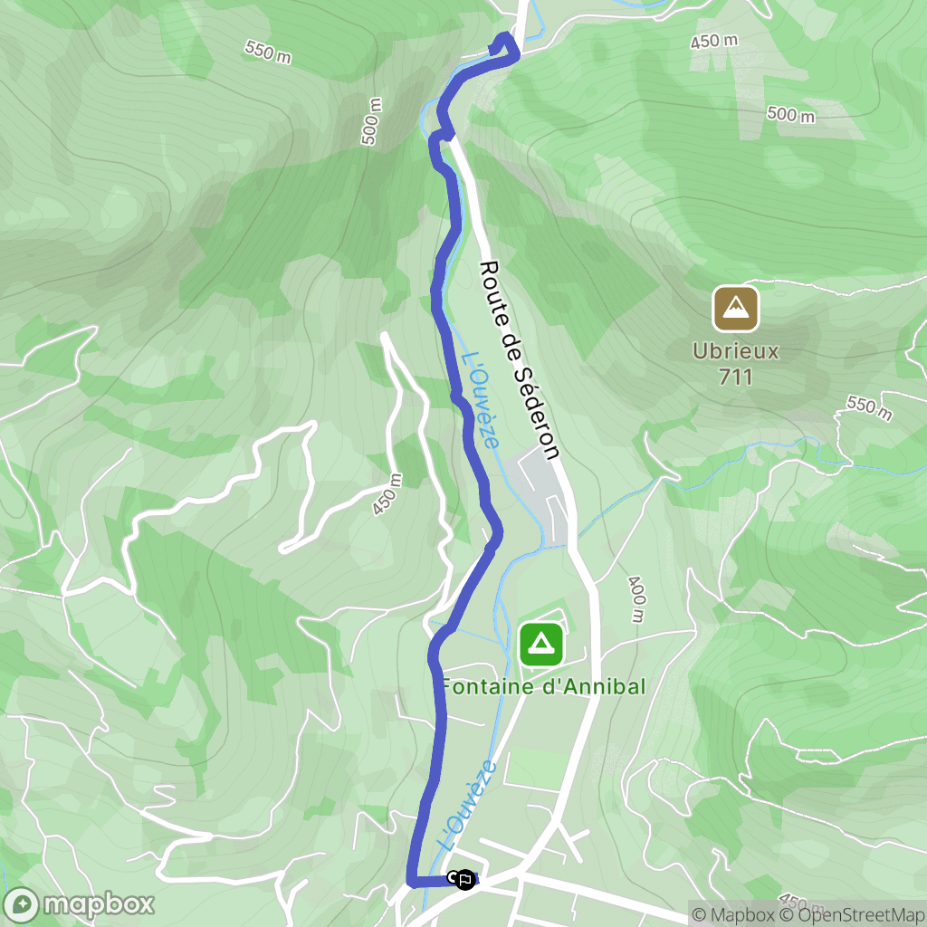 Buis-les-Baronnies : carte du parcours de randonnée - France