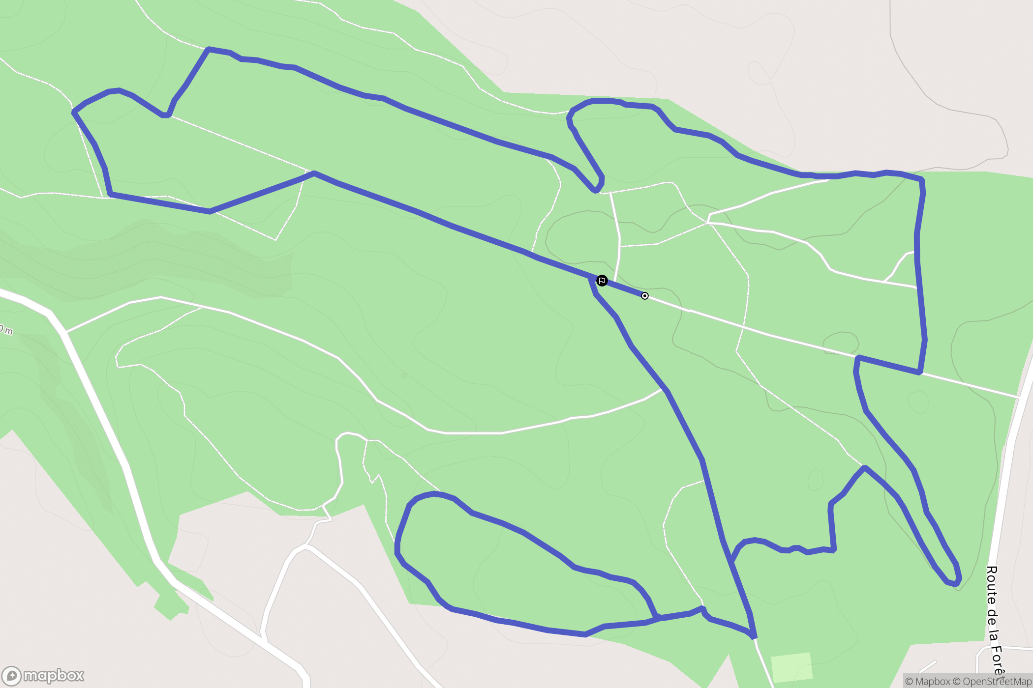 Sérénac : carte du parcours de randonnée - France