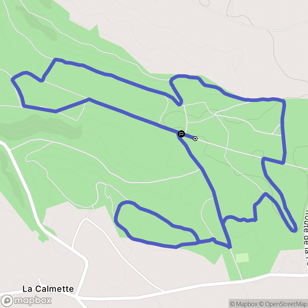 Sérénac : carte du parcours de randonnée - France