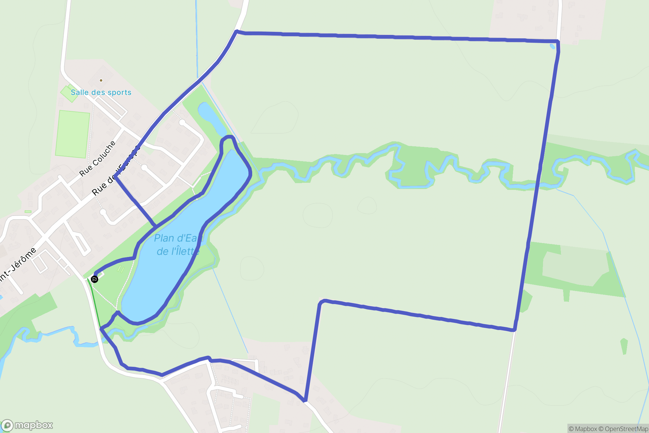 Couffé : carte du parcours de randonnée - France