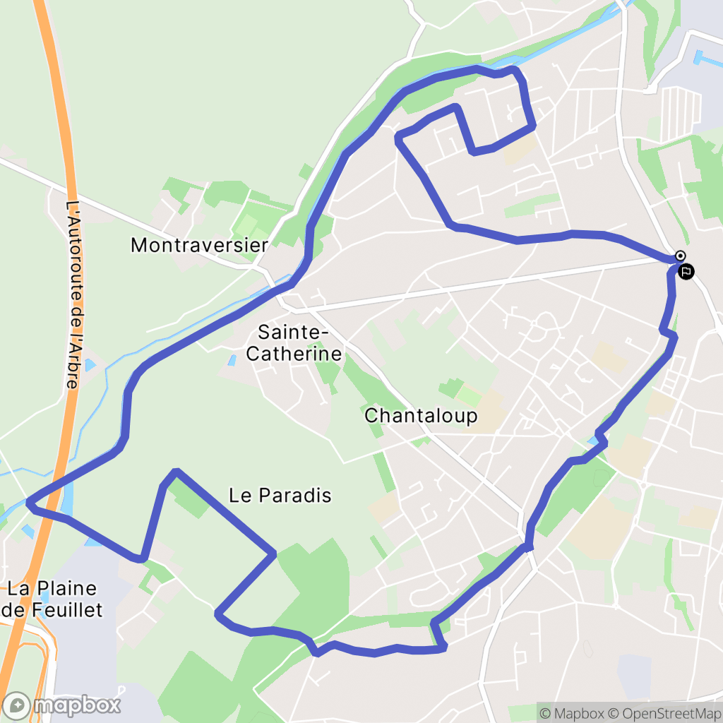 Châlette-sur-Loing : carte du parcours de randonnée - France