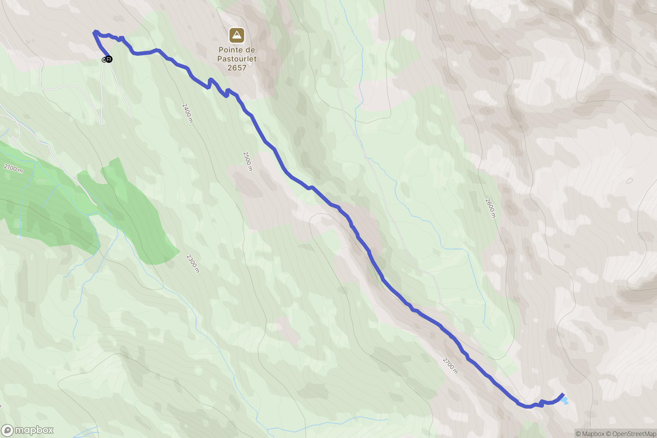 Vars : carte du parcours de randonnée - France