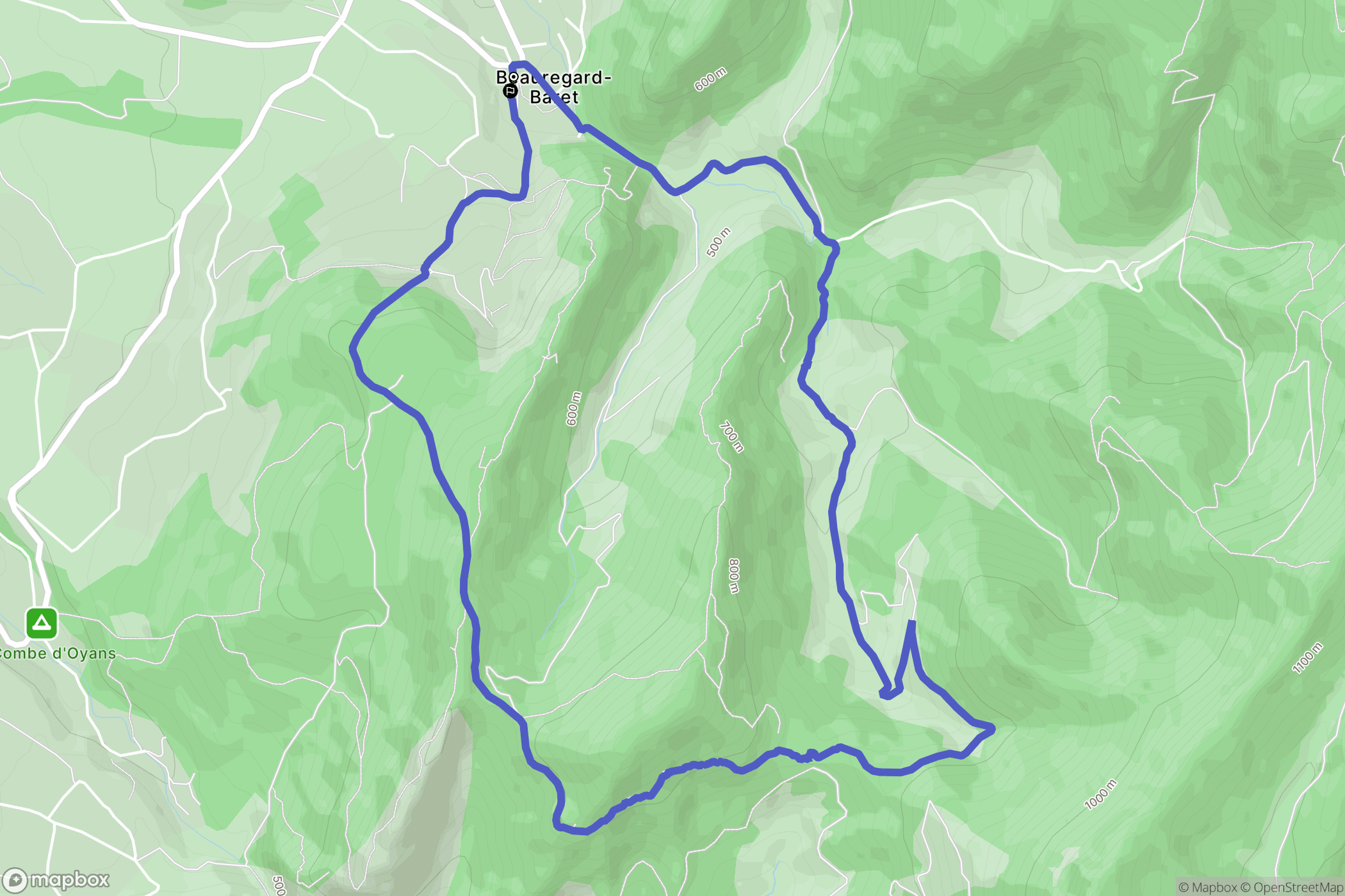 Rochefort-Samson : carte du parcours de randonnée - France