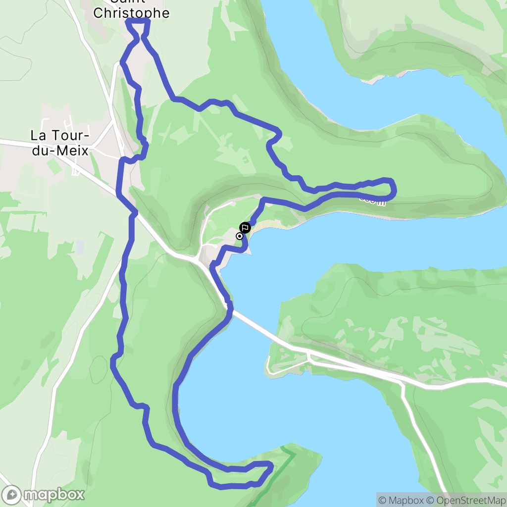 La Tour-du-Meix : carte du parcours de randonnée - France