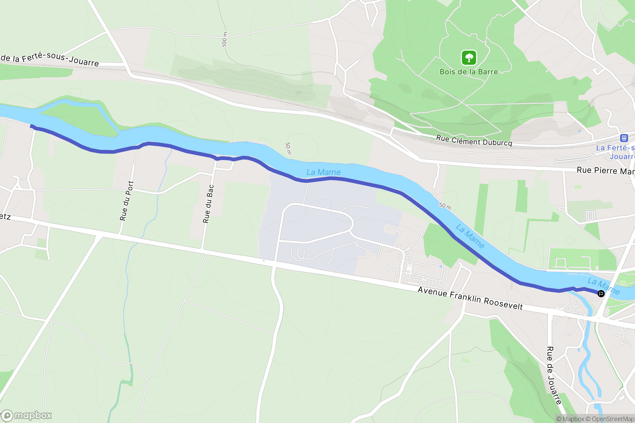 La Ferté-sous-Jouarre : carte du parcours de randonnée - France