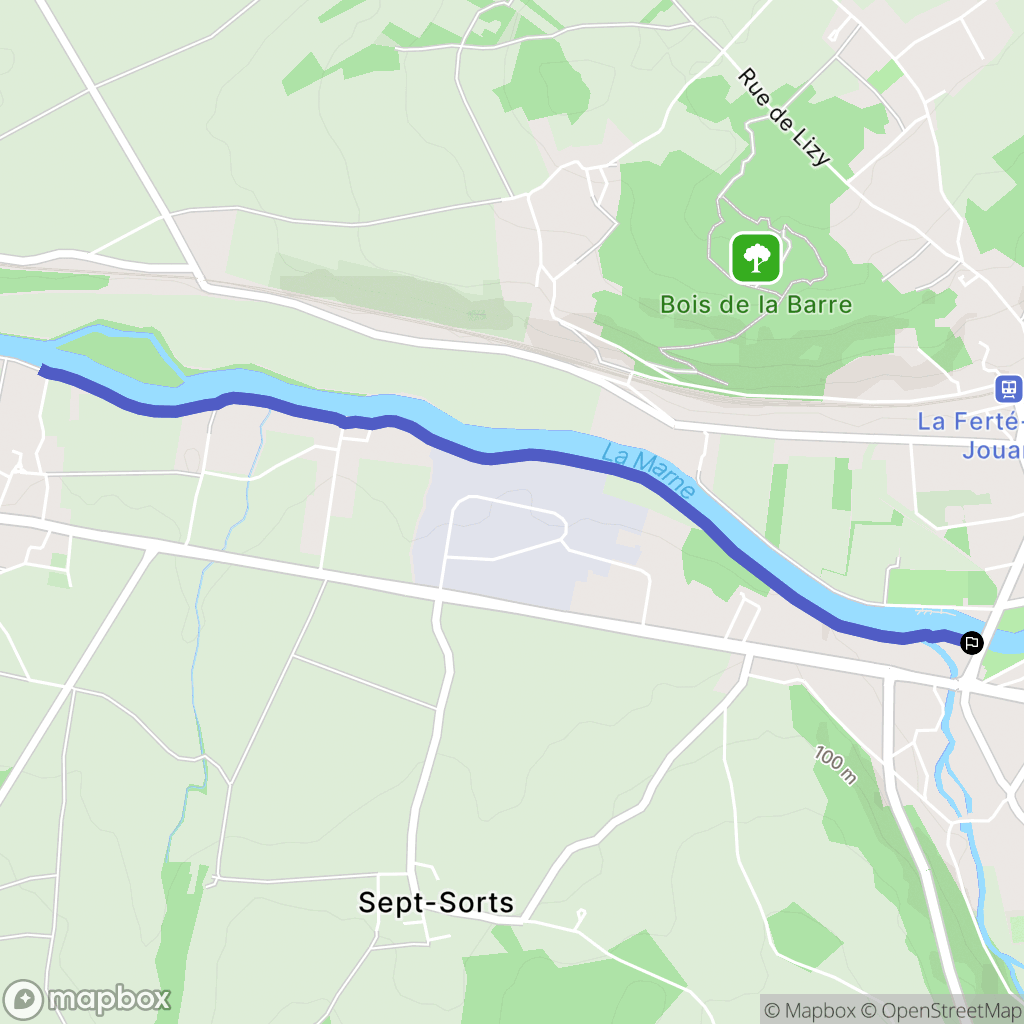 La Ferté-sous-Jouarre : carte du parcours de randonnée - France