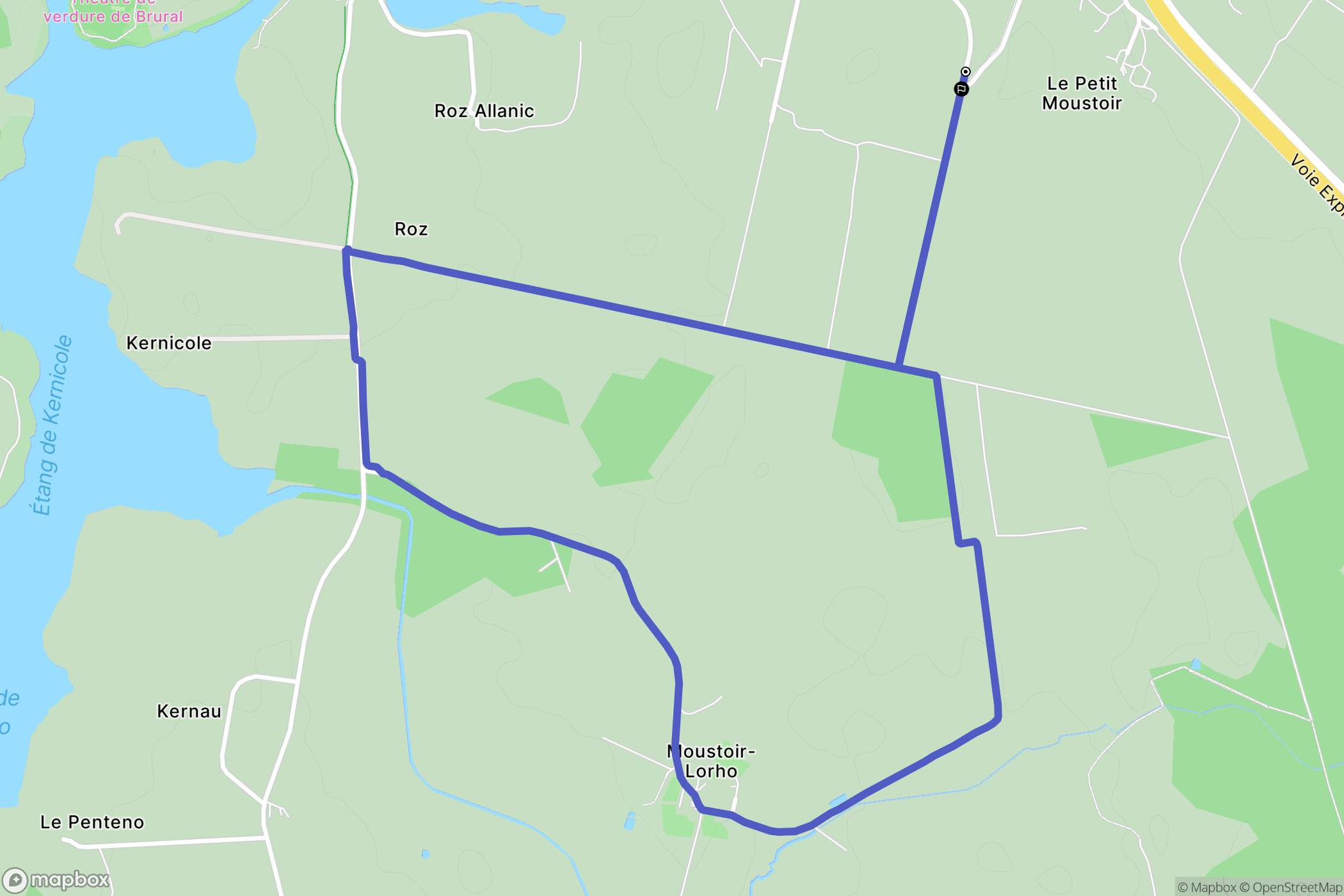 Theix-Noyalo : carte du parcours de randonnée - France