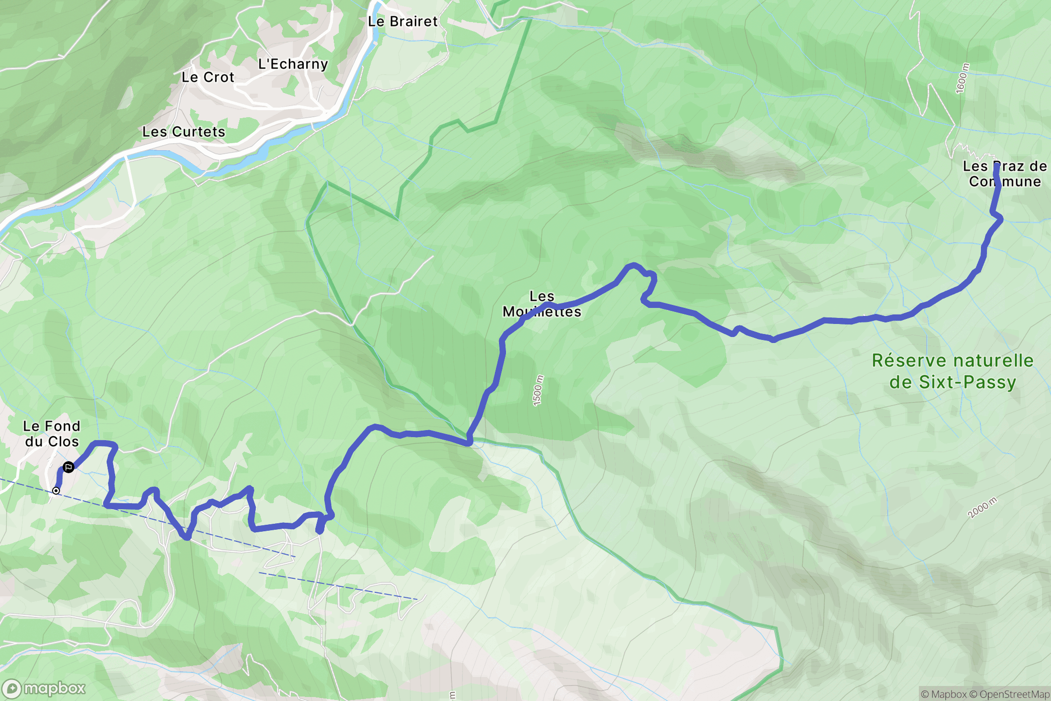 Sixt-Fer-à-Cheval : carte du parcours de randonnée - France