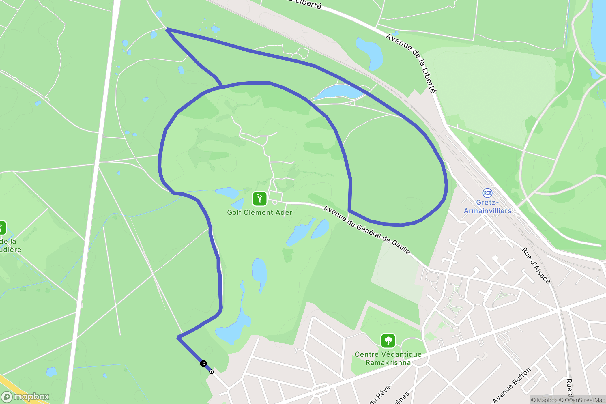 Gretz-Armainvilliers : carte du parcours de randonnée - France