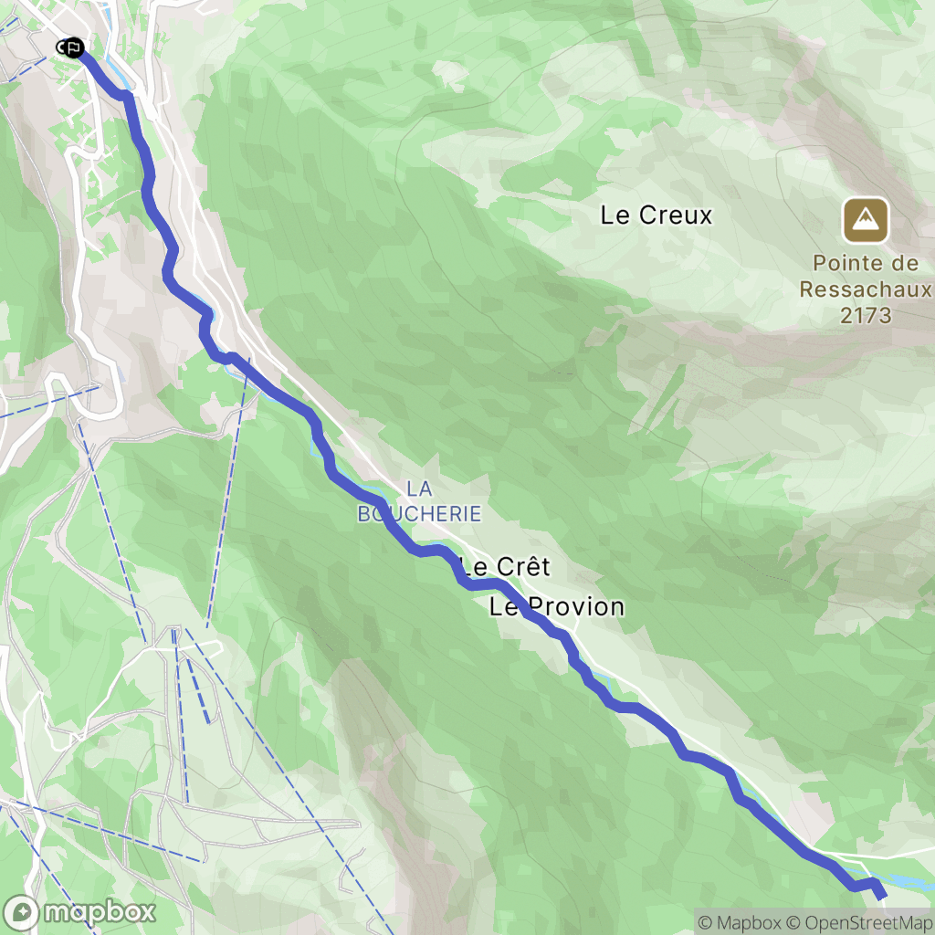 Morzine : carte du parcours de randonnée - France