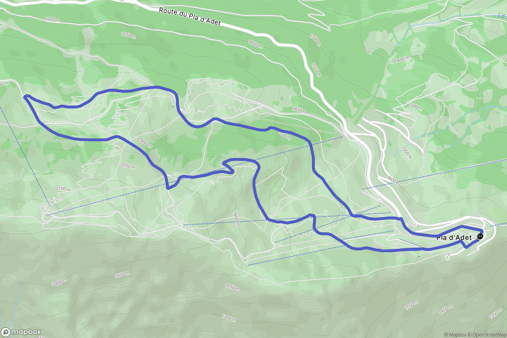 Saint-Lary-Soulan : carte du parcours de randonnée - France