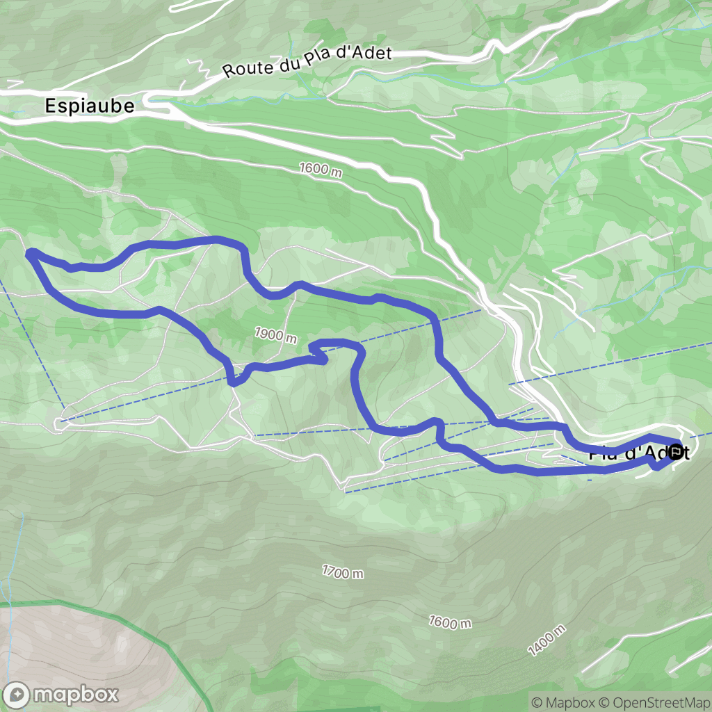 Saint-Lary-Soulan : carte du parcours de randonnée - France