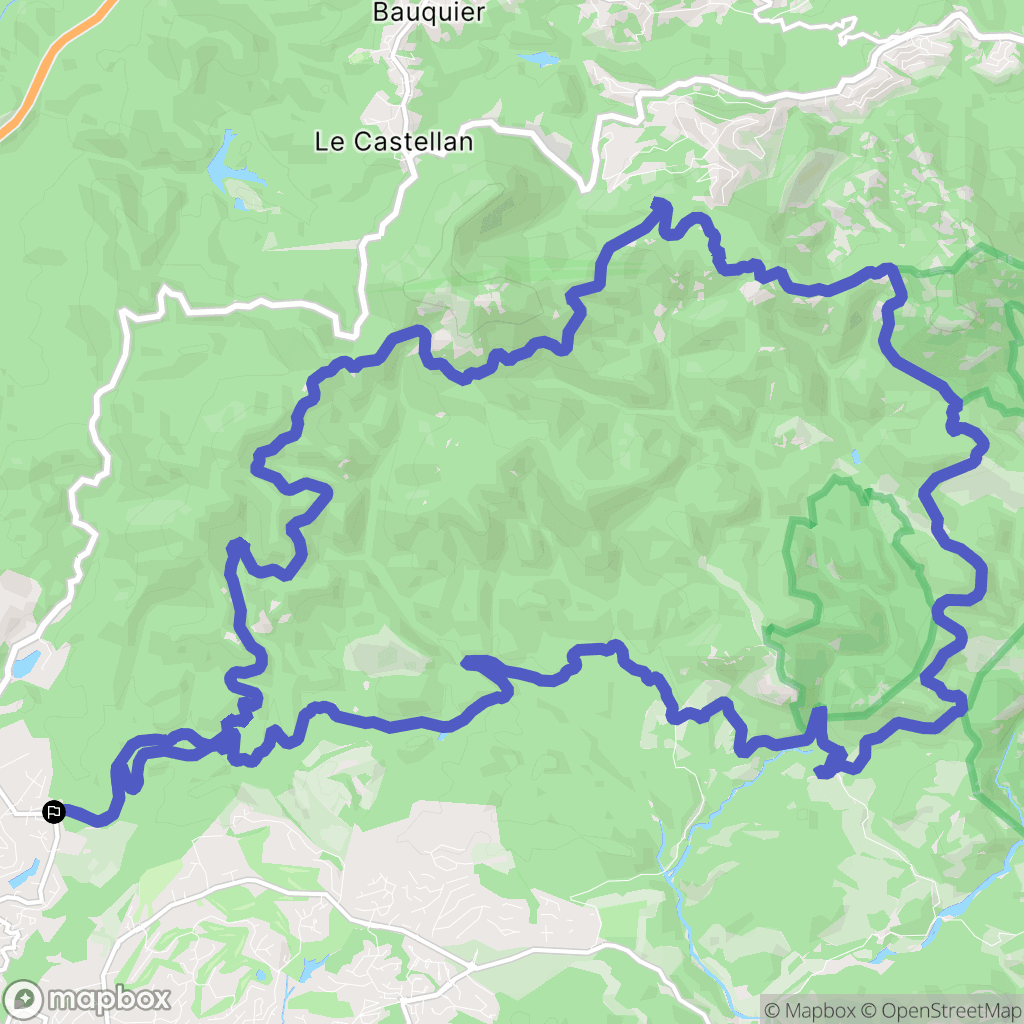 Fréjus : carte du parcours de randonnée - France