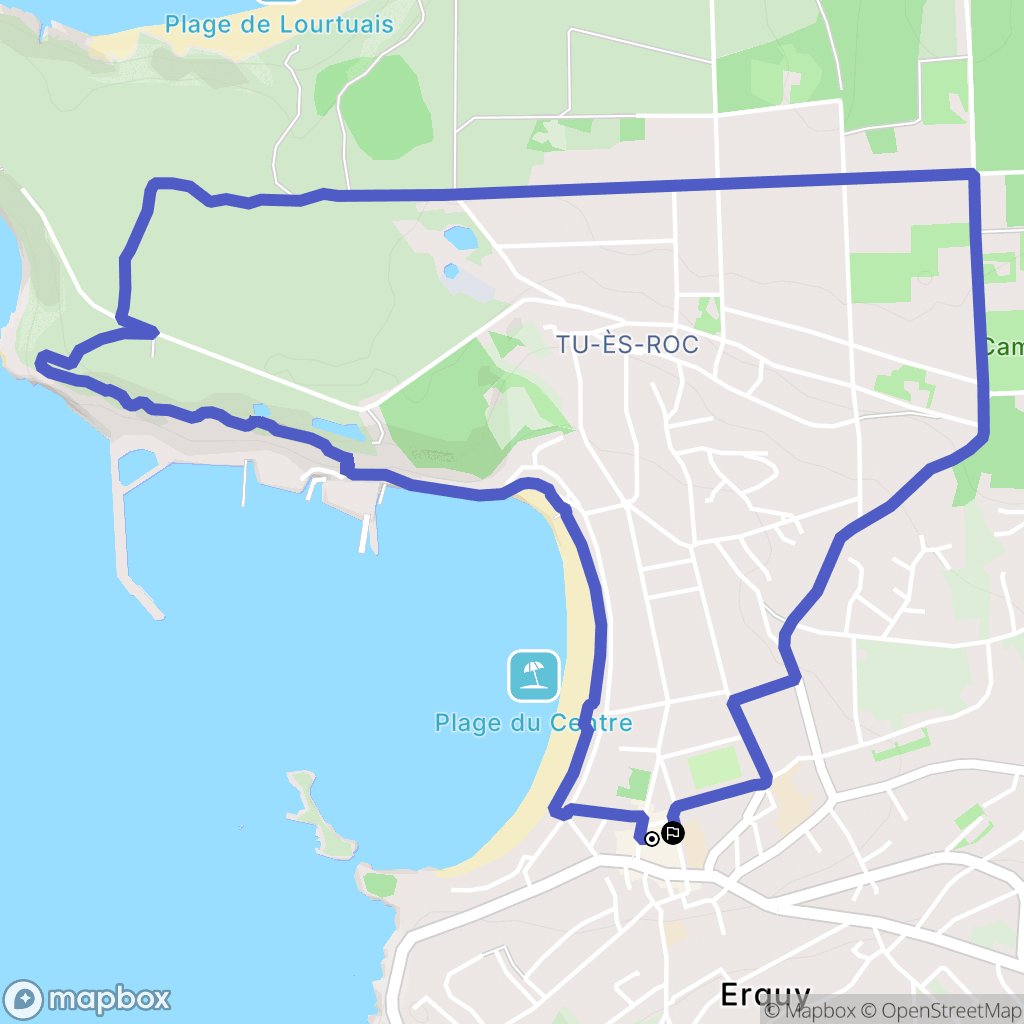 Erquy : carte du parcours de randonnée - France
