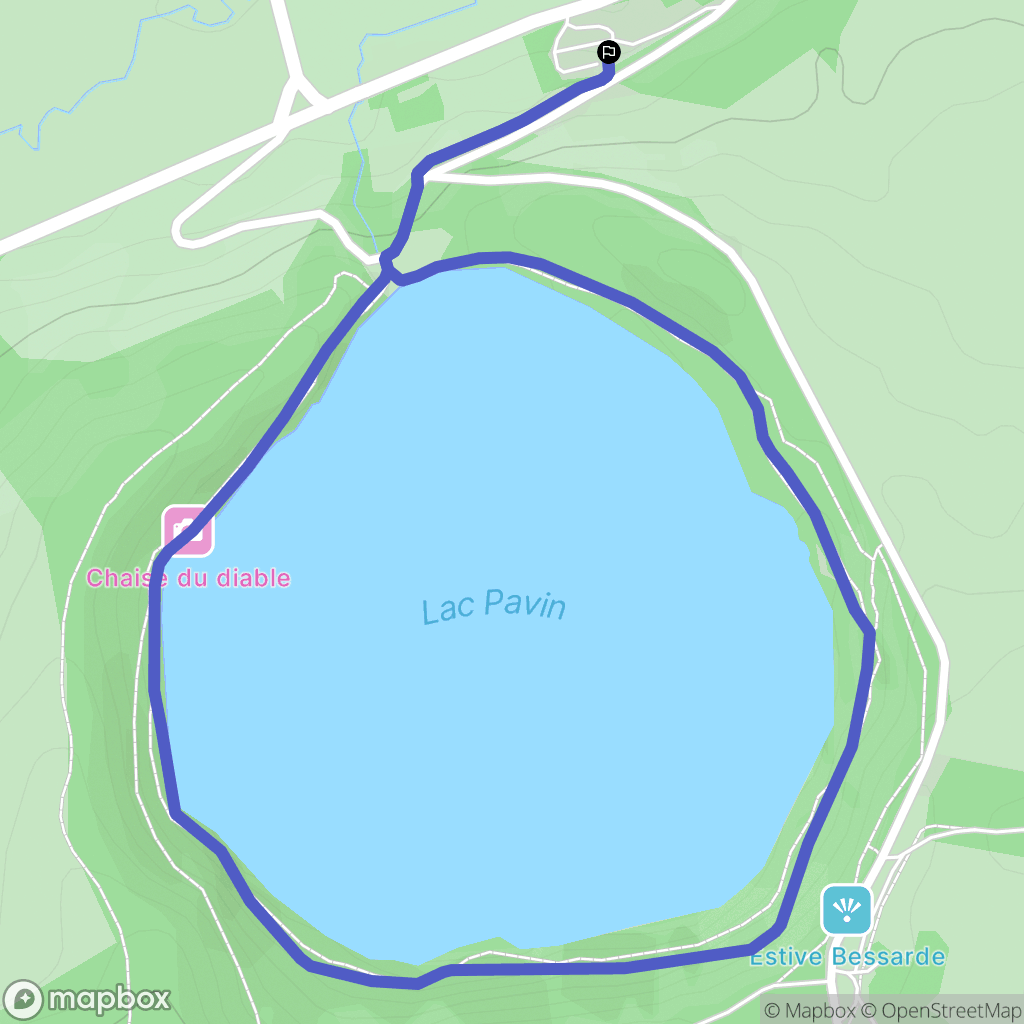 Besse-et-Saint-Anastaise : carte du parcours de randonnée - France