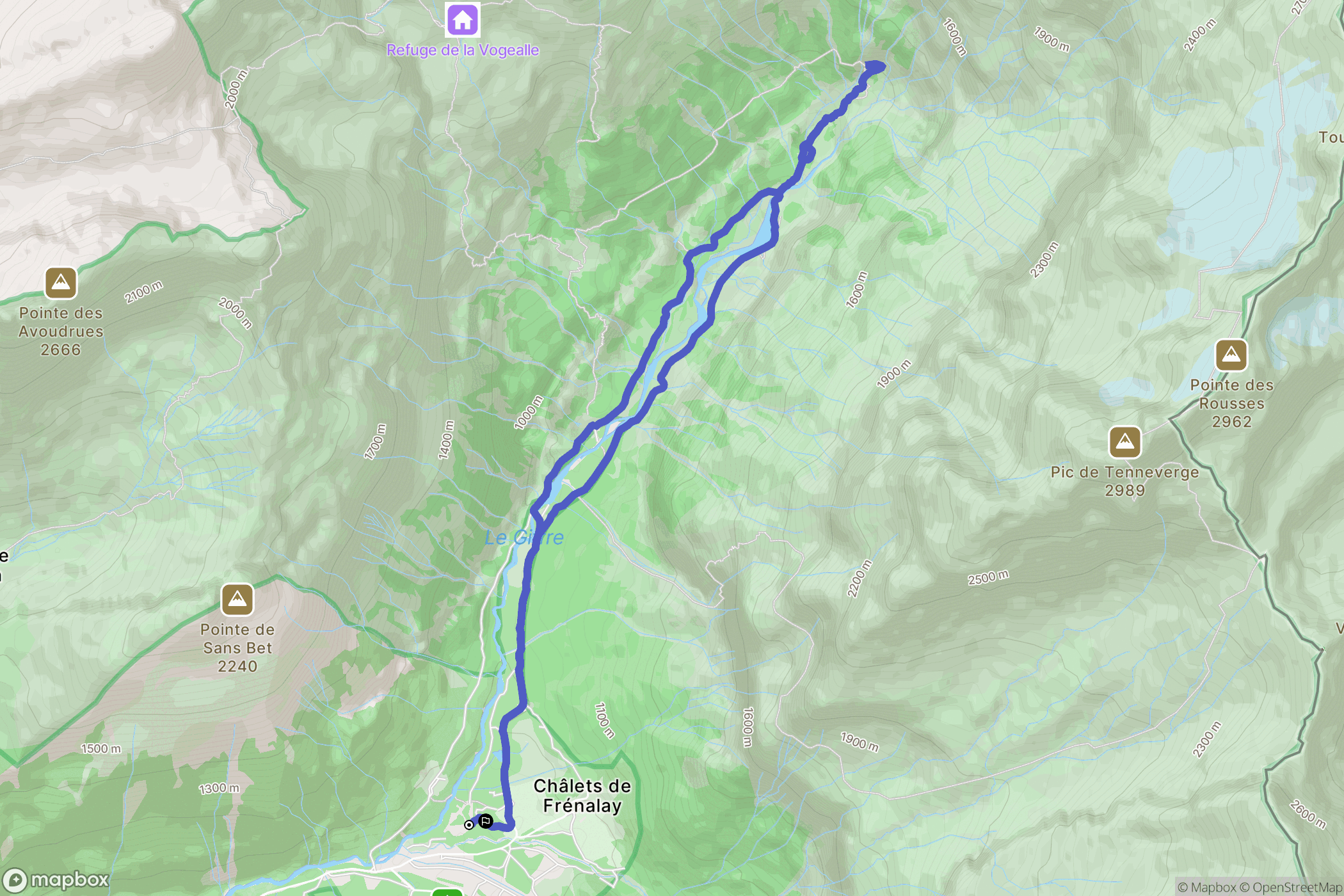 Sixt-Fer-à-Cheval : carte du parcours de randonnée - France