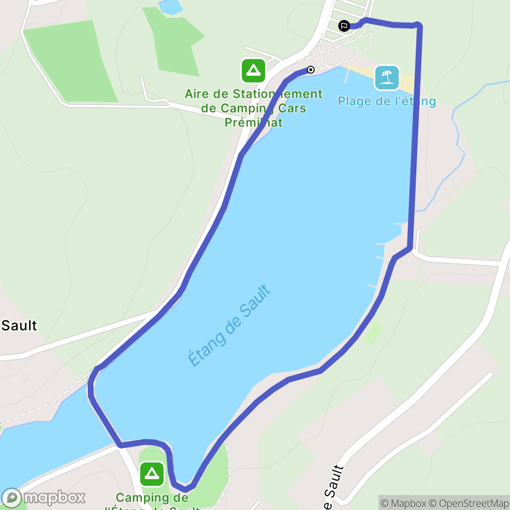 Prémilhat : carte du parcours de randonnée - France
