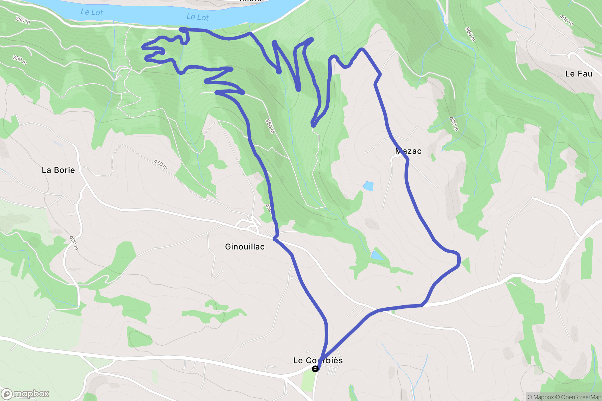 Almont-les-Junies : carte du parcours de randonnée - France
