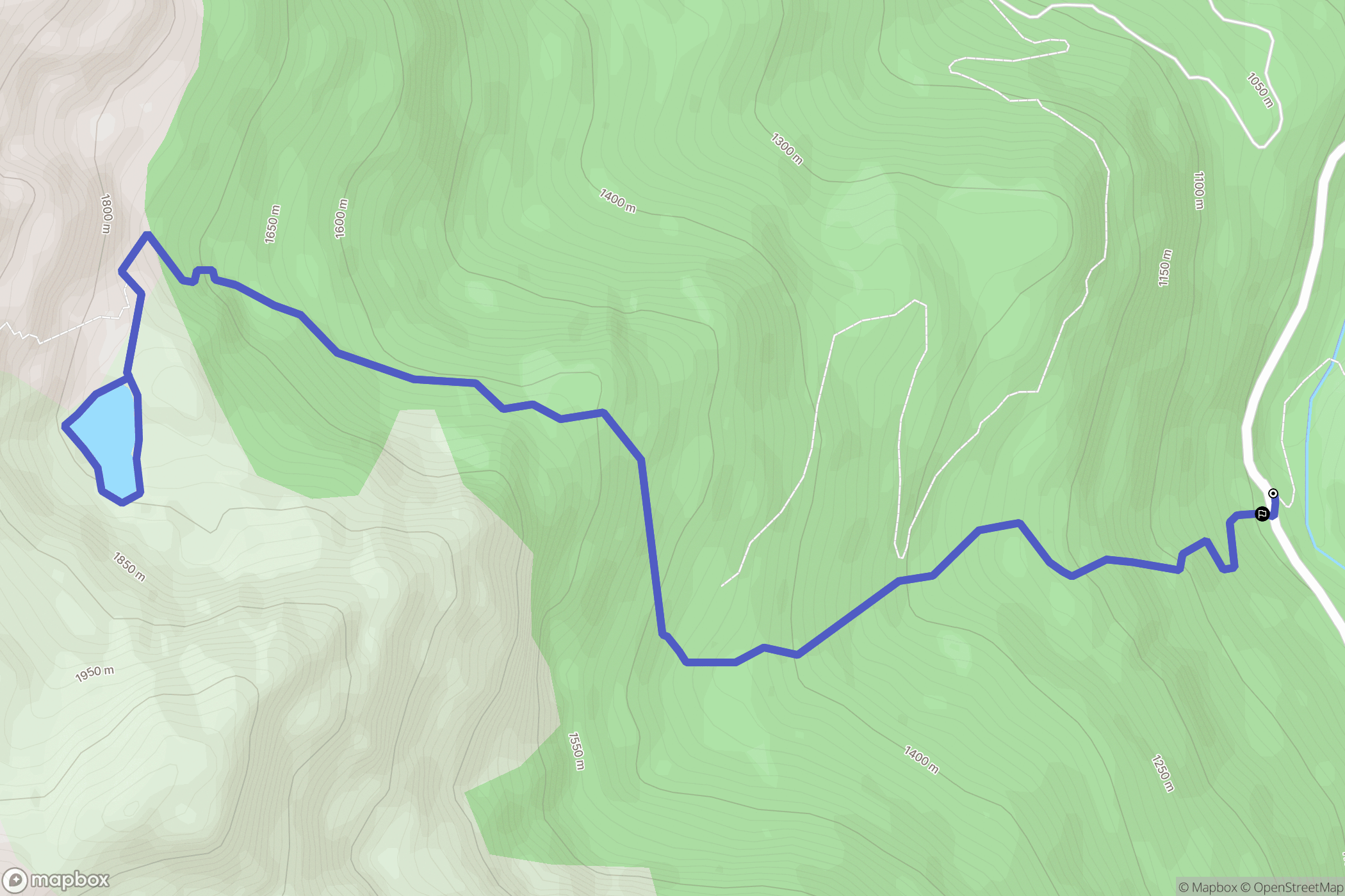 Laruns : carte du parcours de randonnée - France