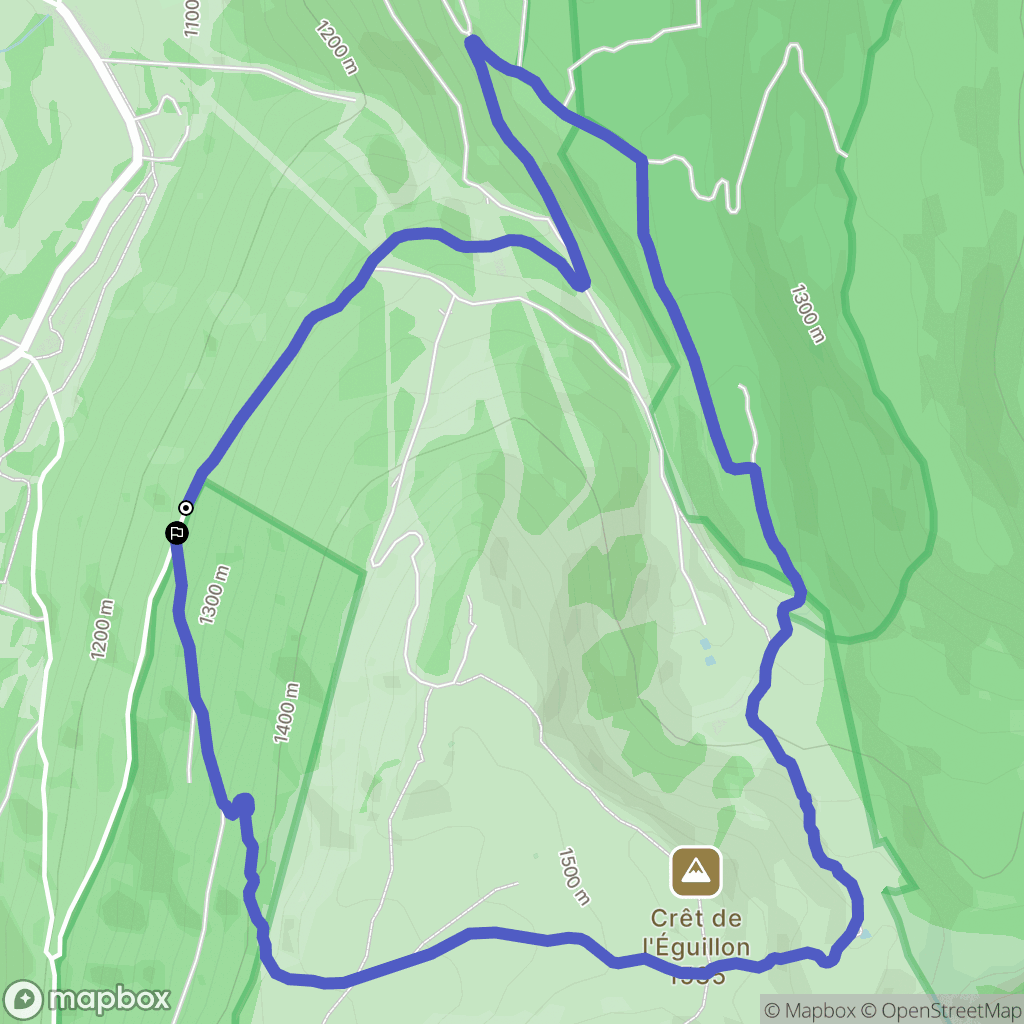 Confort : carte du parcours de randonnée - France