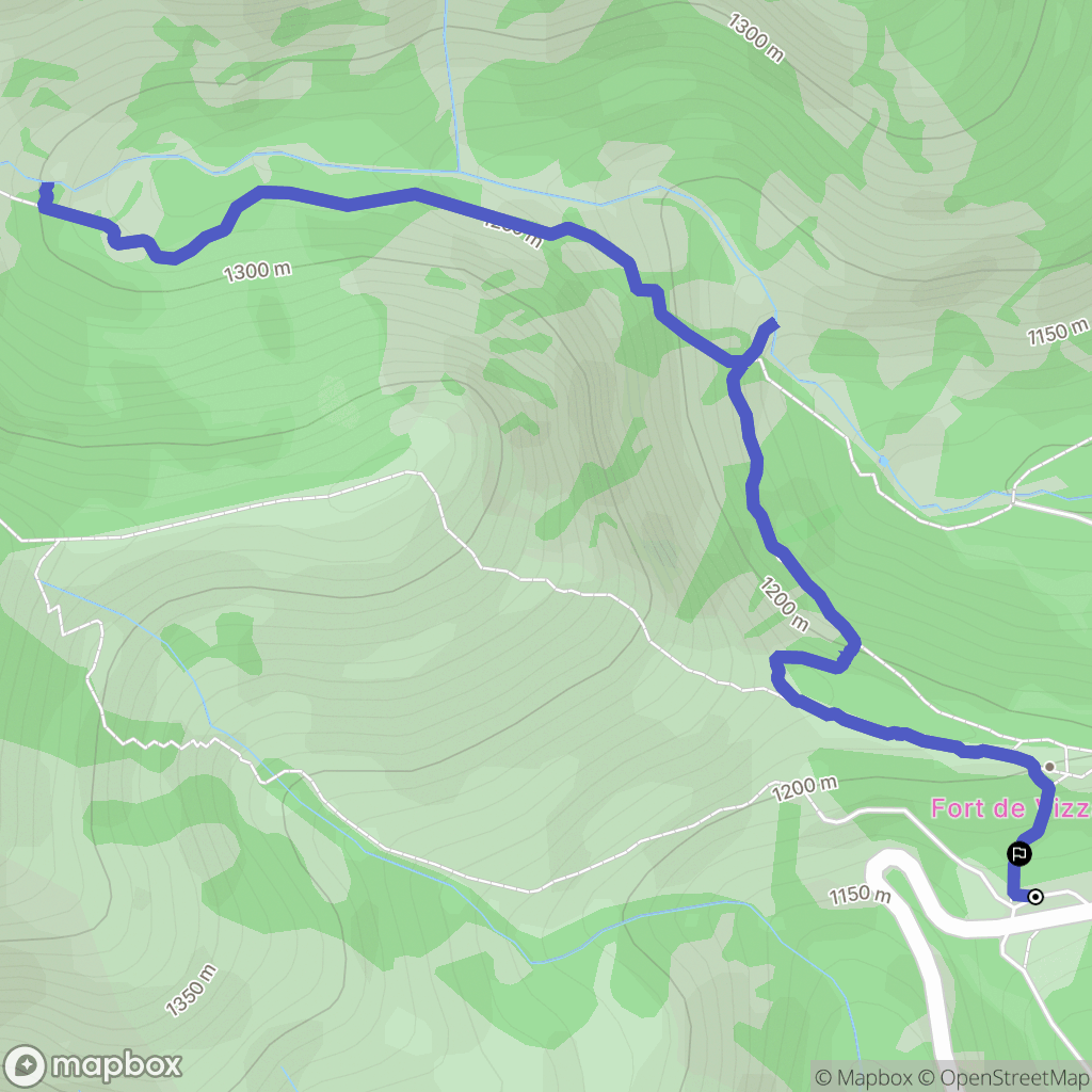 Vivario : carte du parcours de randonnée - France