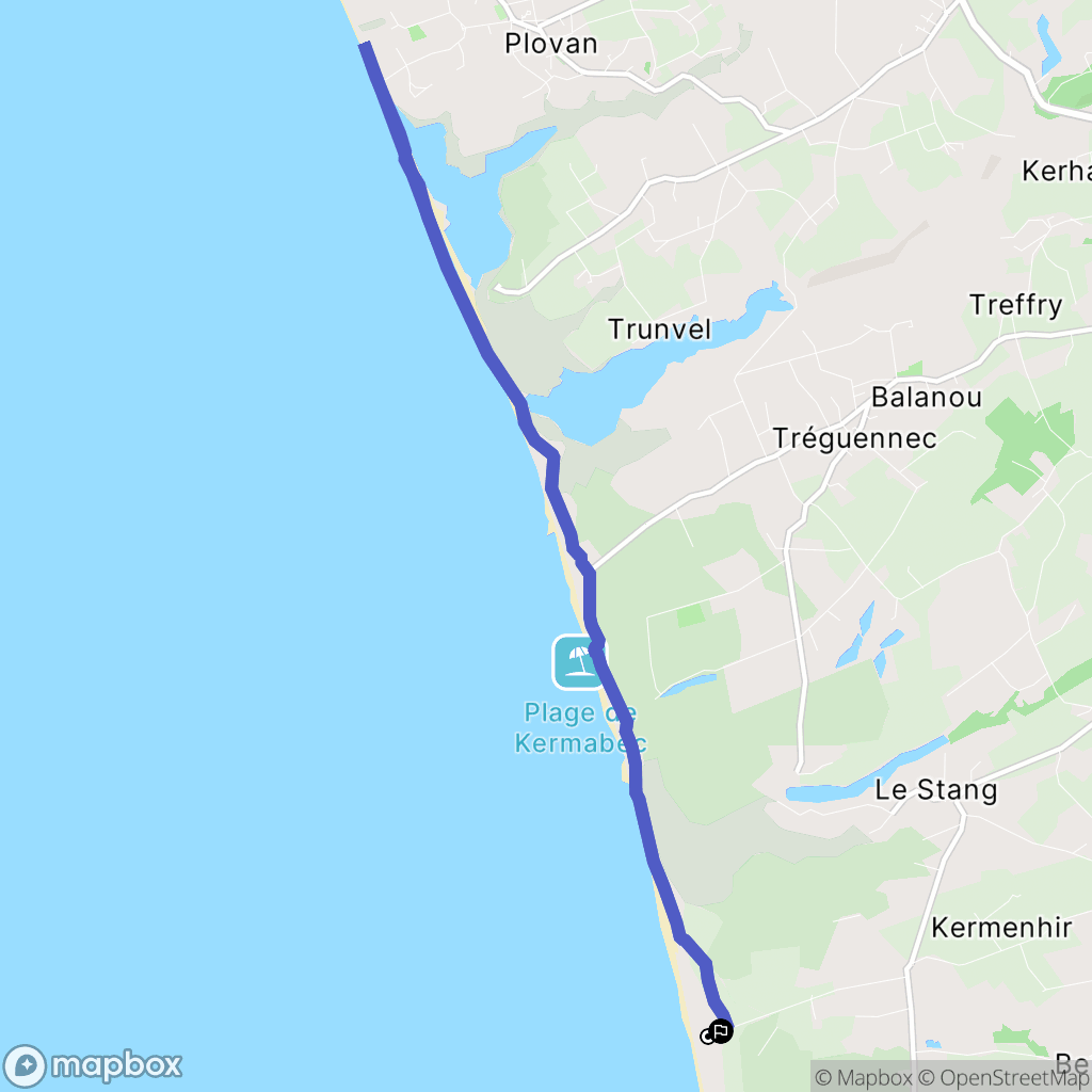 Saint-Jean-Trolimon : carte du parcours de randonnée - France