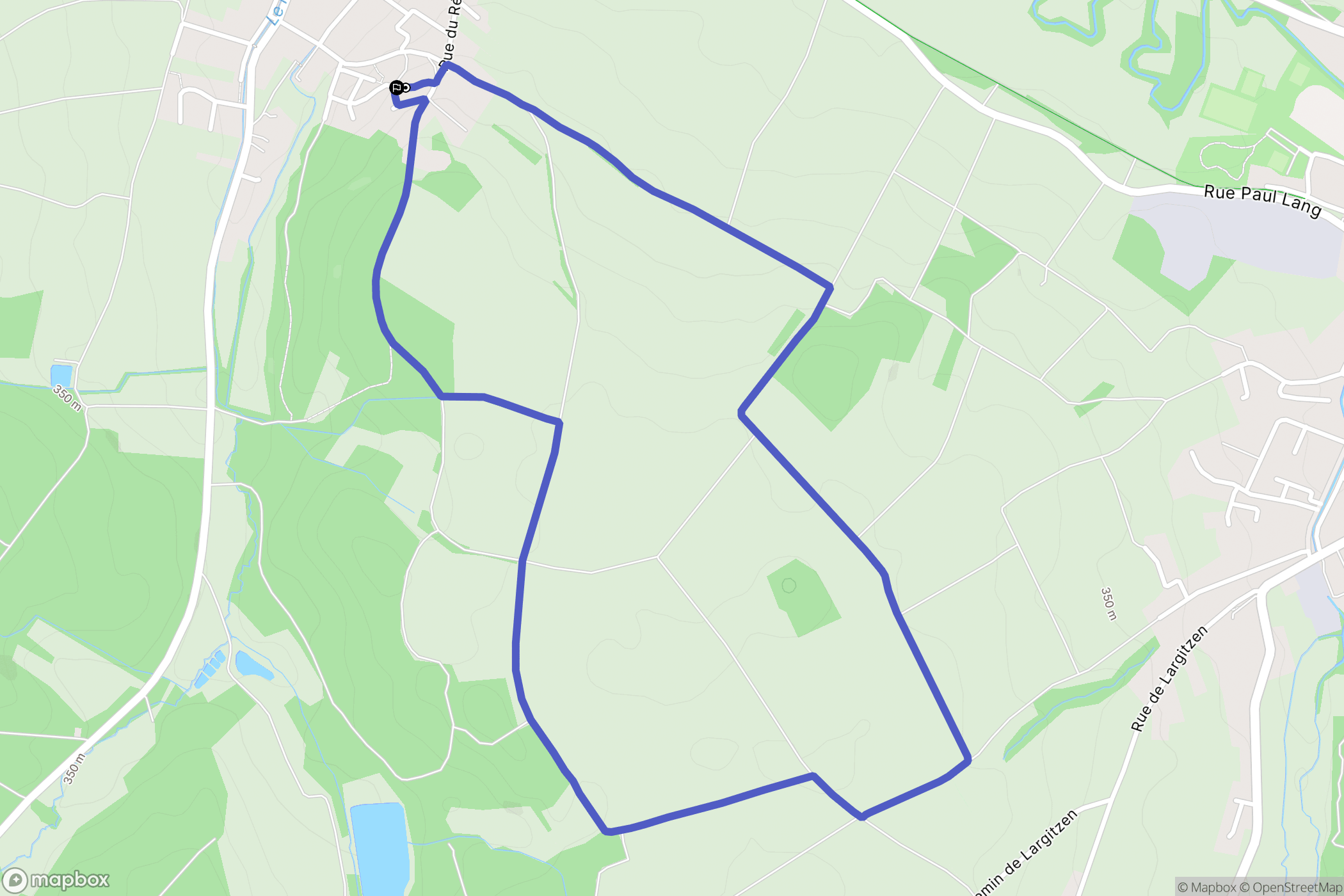 Hirtzbach : carte du parcours de randonnée - France