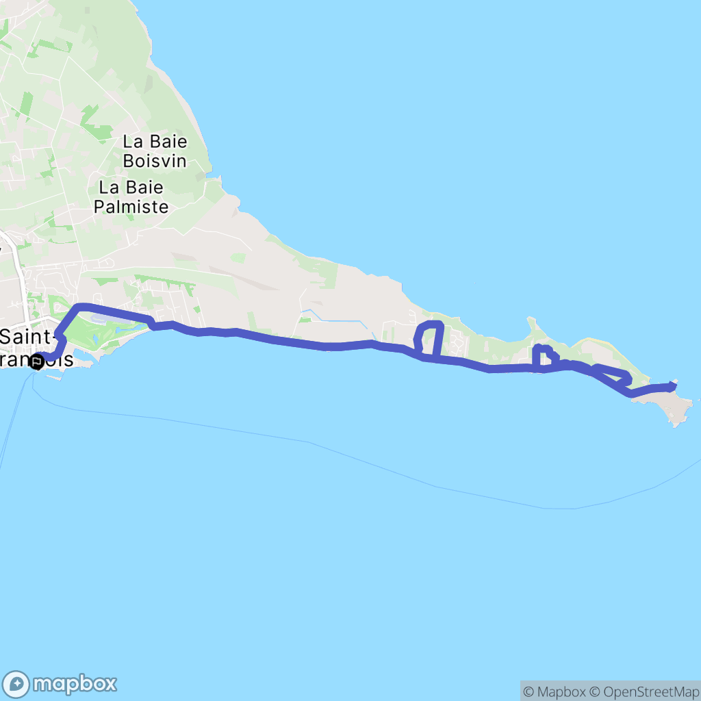 Saint-François : carte du parcours de randonnée - France
