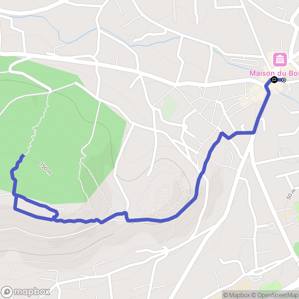Calvisson : carte du parcours de randonnée - France