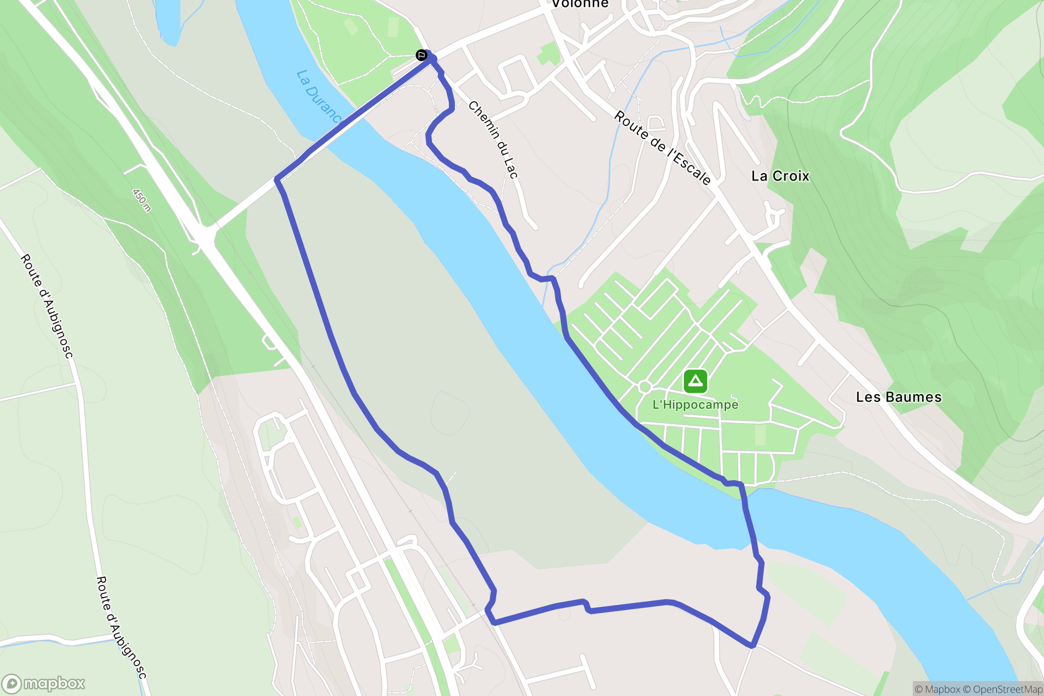 Volonne : carte du parcours de randonnée - France