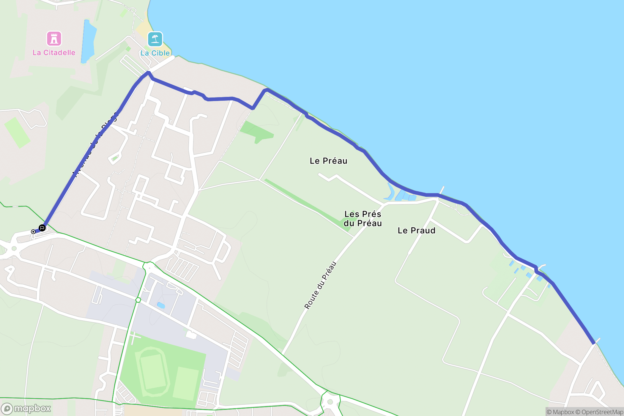 Saint-Martin-de-Ré : carte du parcours de randonnée - France