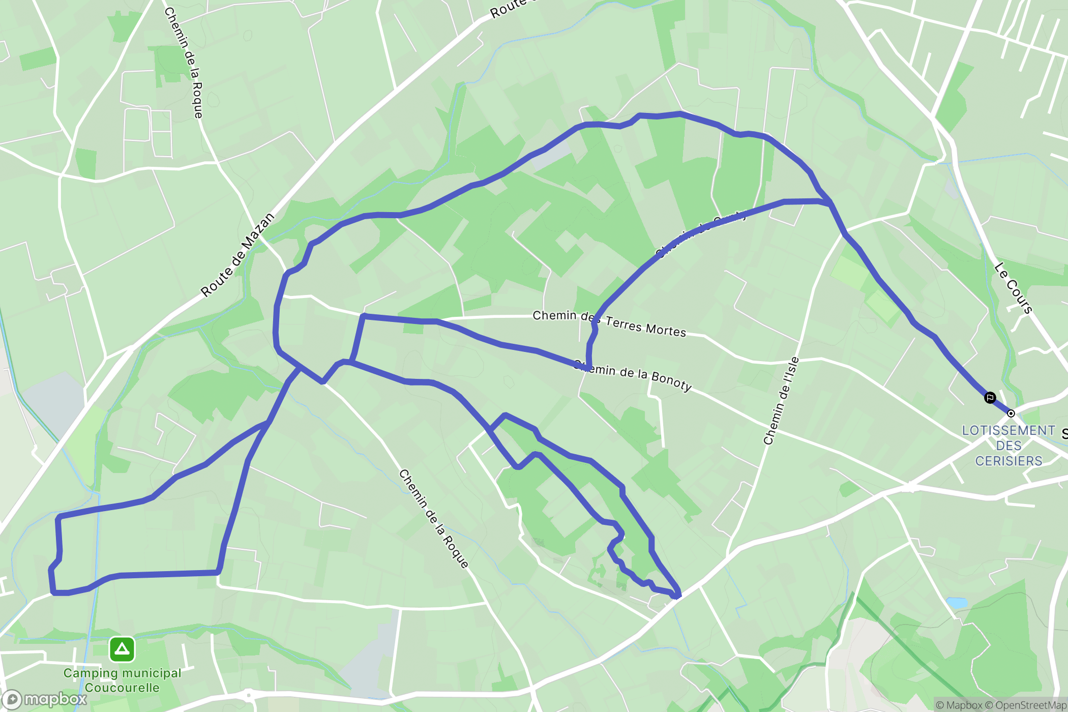 Saint-Didier : carte du parcours de randonnée - France