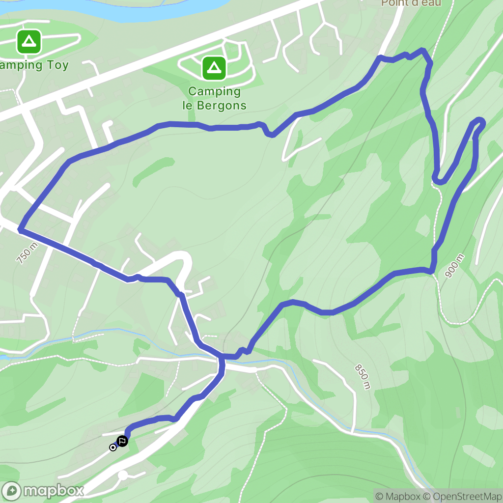 Luz-Saint-Sauveur : carte du parcours de randonnée - France