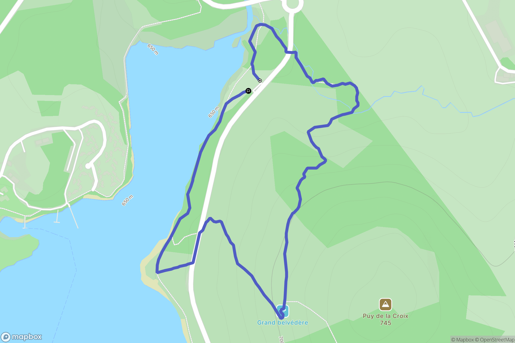 Royère-de-Vassivière : carte du parcours de randonnée - France