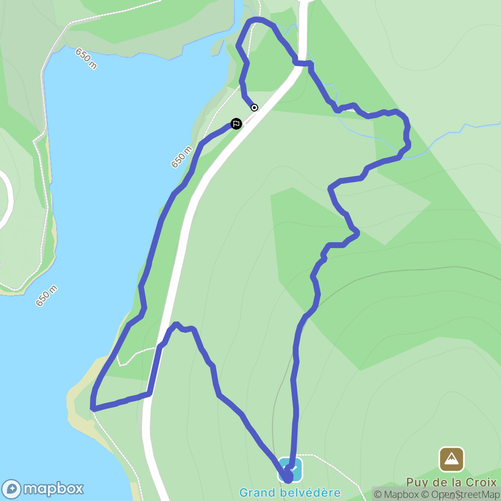 Royère-de-Vassivière : carte du parcours de randonnée - France