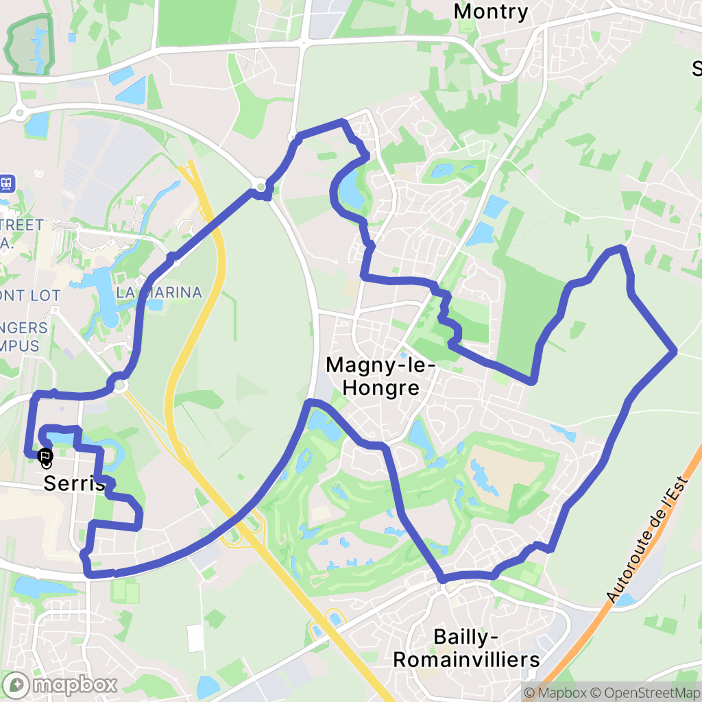 Serris : carte du parcours de randonnée - France