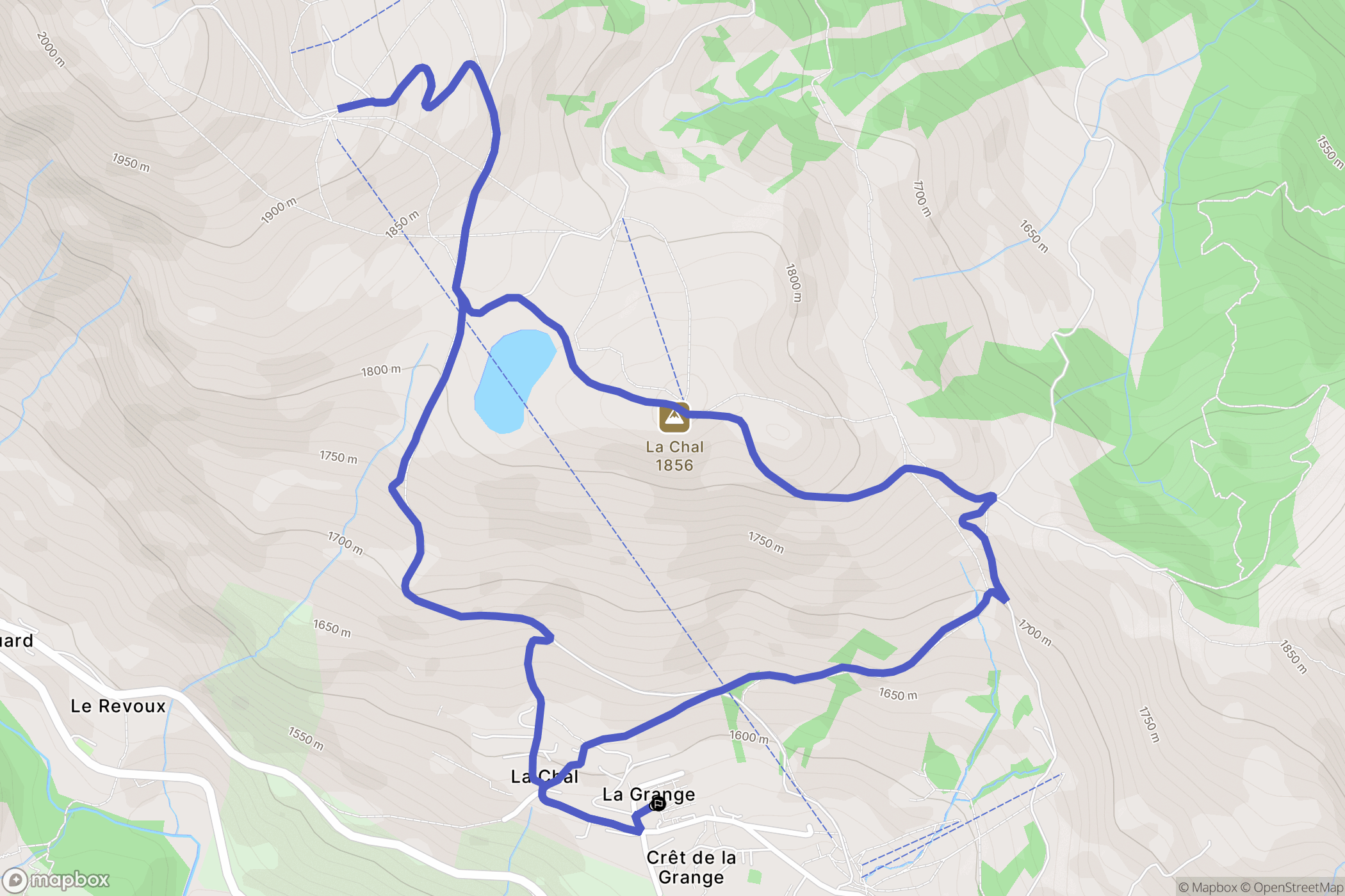 Saint-Jean-d'Arves : carte du parcours de randonnée - France