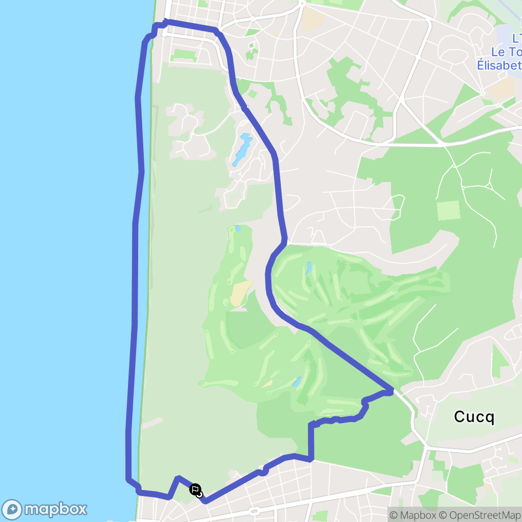 Cucq : carte du parcours de randonnée - France