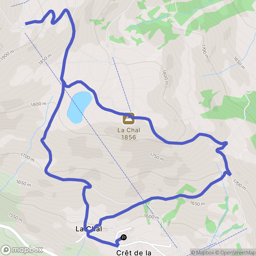 Saint-Jean-d'Arves : carte du parcours de randonnée - France