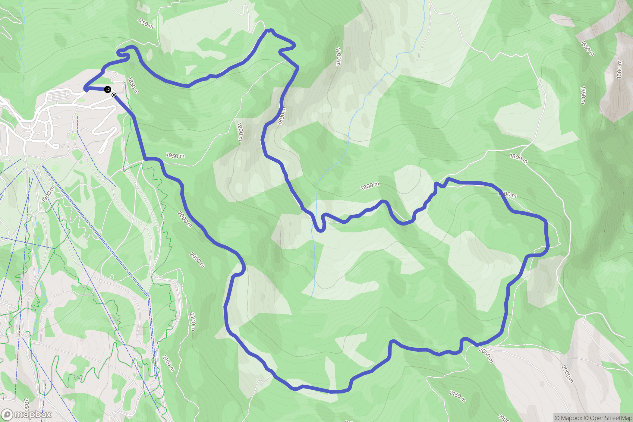 Risoul : carte du parcours de randonnée - France