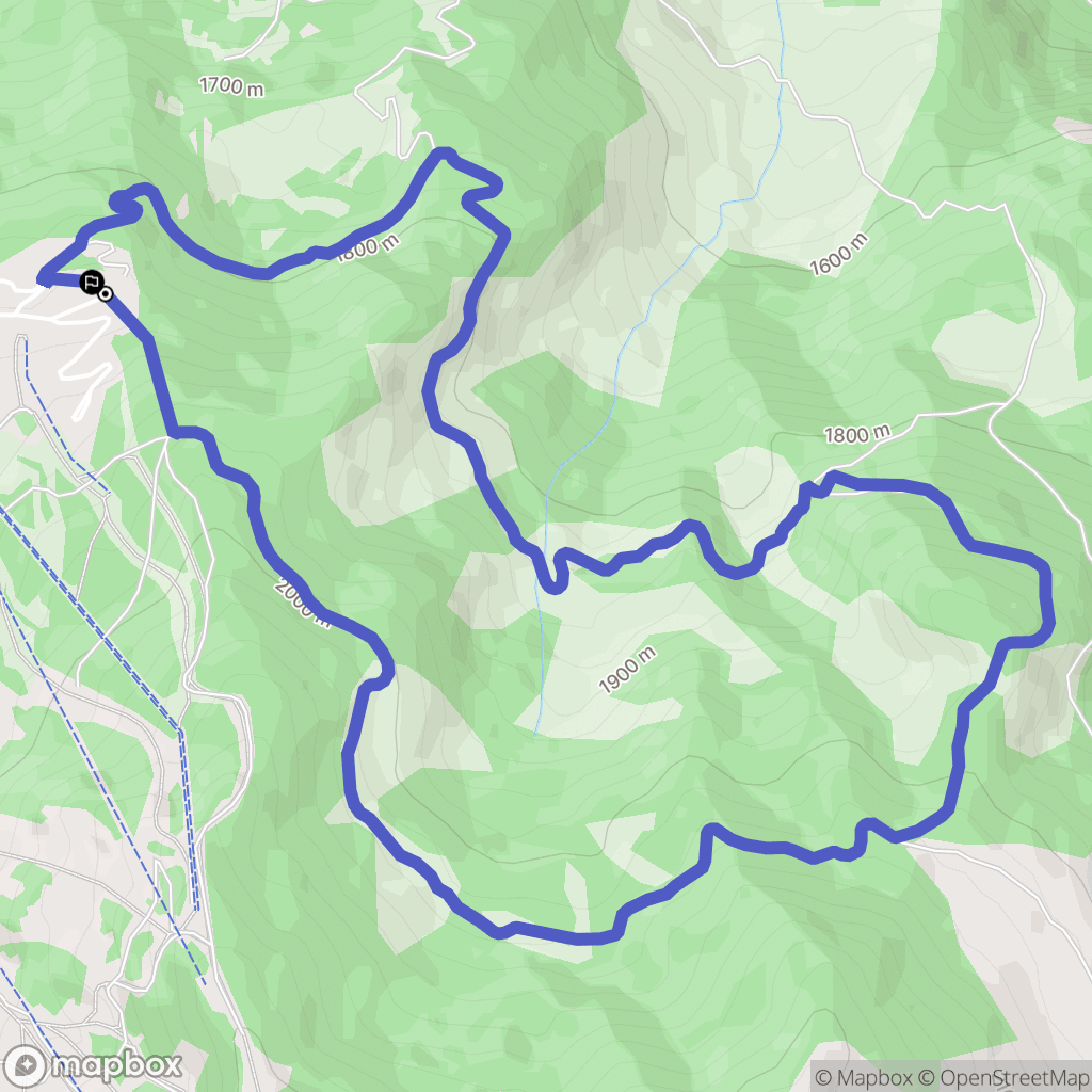 Risoul : carte du parcours de randonnée - France